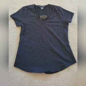 New womens medium George stretch black v neck tshirt